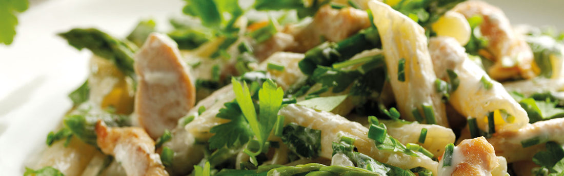 Chicken asparagus pasta